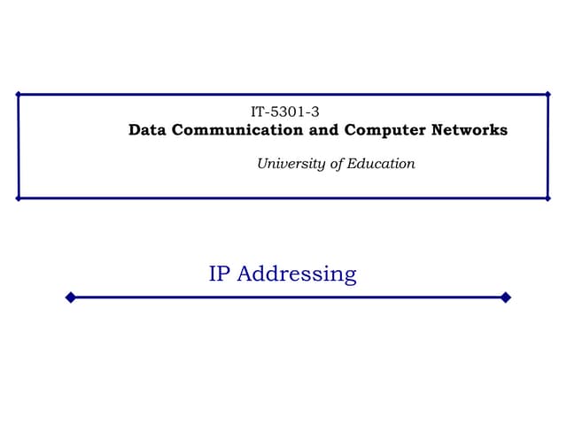 IP addressing