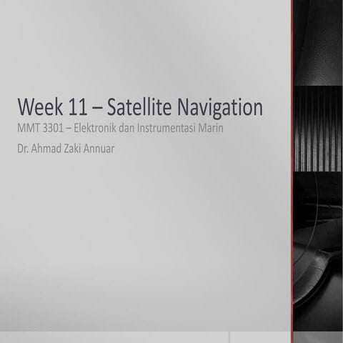 Lecture   satellite navigation