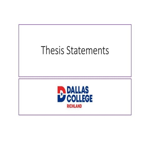 Thesis Statements