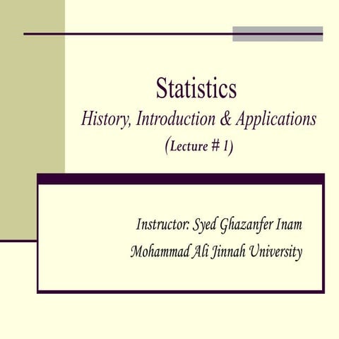 Summary and basics of Statistics with examples | PPT