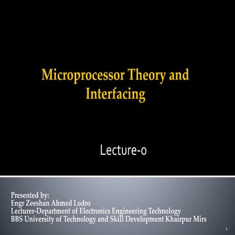 Lecture 0 History of Microprocessors and Microcontrollers | PDF