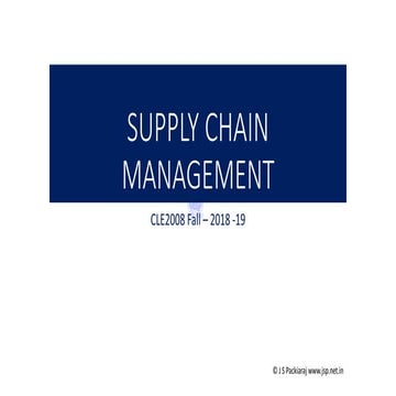 Lecture 01   how to measure success of a supply chain