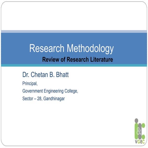 Research Methodology-01: Review of Research Literature