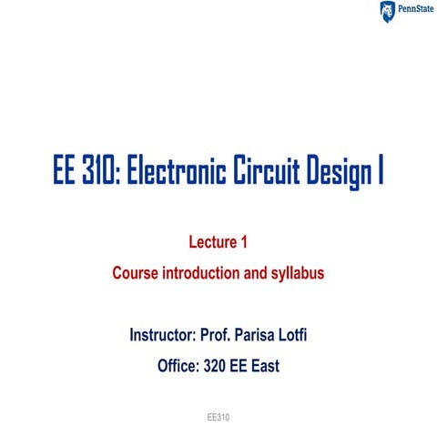 Lecture INTRODUCTION sedra electronic circuit