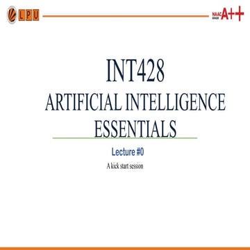 INT428_Zero Lecture Artificial Intelligence in L.P.U
