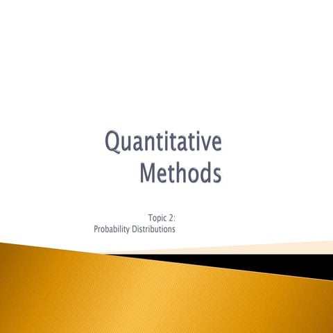 Lecture 02 Probability Distributions
