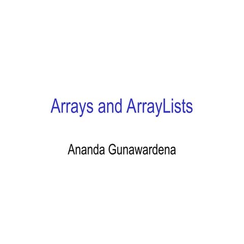 Description of Static and dynamic arrays | PDF