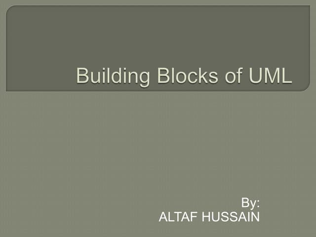 Lecture#02, building blocks of uml ASE