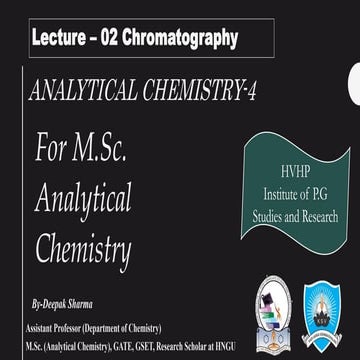 Lecture 02 introduction of chromatography and history