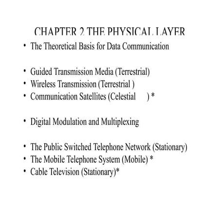 Physical Layer in OSI and TCP/IP Network models | PPT