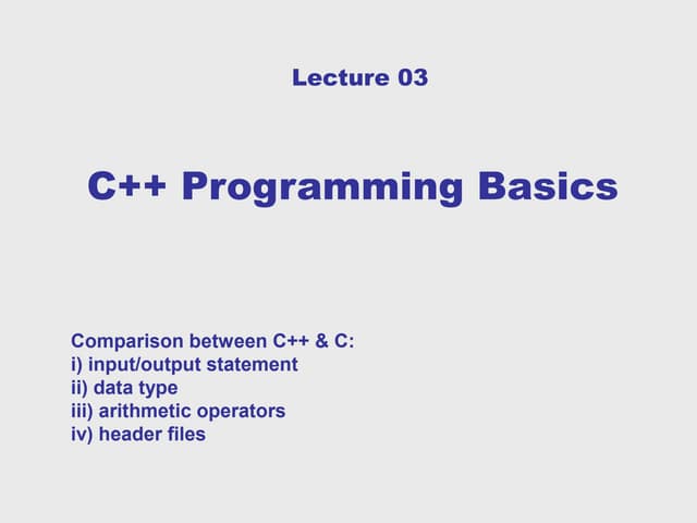 Lecture03 | PPT