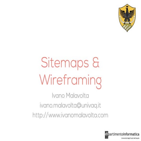 Sitemaps & Wireframing