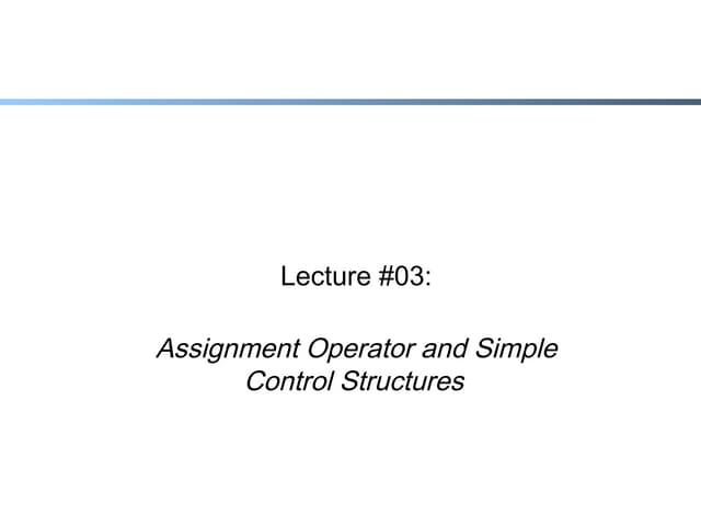 Visula C# Programming Lecture 3