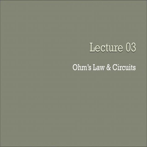 ohm's law and  circuits