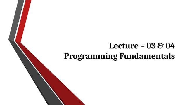 Basic Concepts of C++ Programming Language