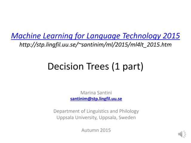 Lecture 3b: Decision Trees (1 part)