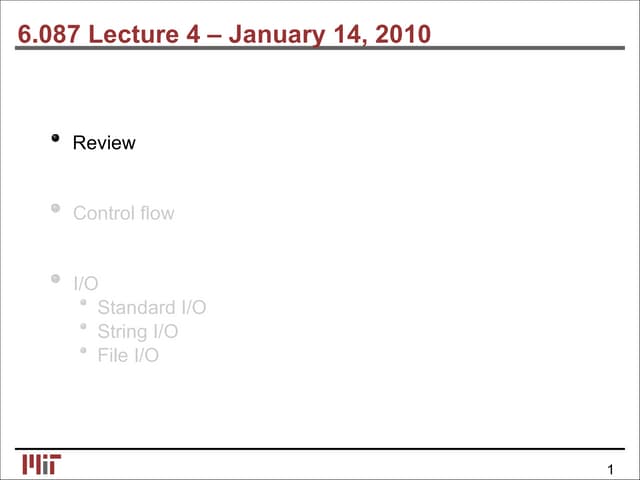 Lecture 04 Programming C for Beginners 001