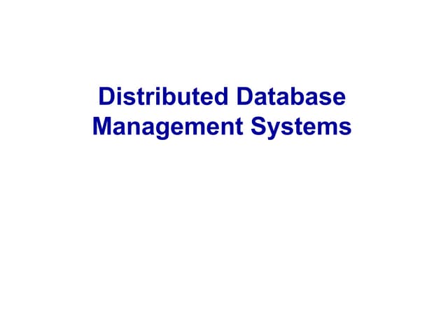 distributed dbms
