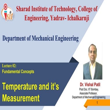 Basic concepts of Temperature Measurement