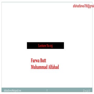 Lecture 05. | PPT
