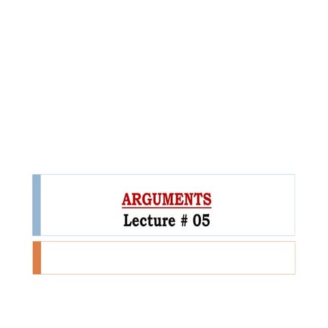 Arguments in discreate structures and stuff