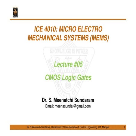 Lecture 05   cmos logic gates