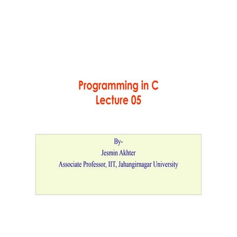 Lecture 05 2017 | PPT