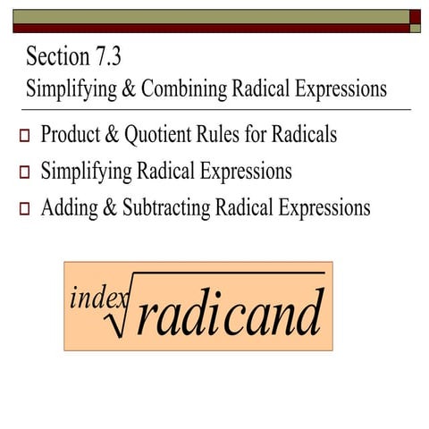 Lecture 05 a radicals