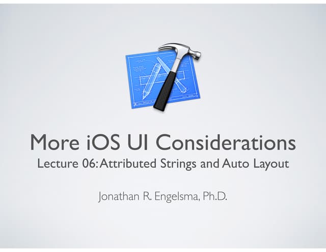 iOS Bootcamp: learning to create awesome apps on iOS using Swift (Lecture 06)