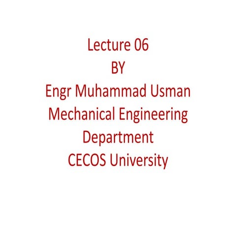 Engineering Mechanice Lecture 06