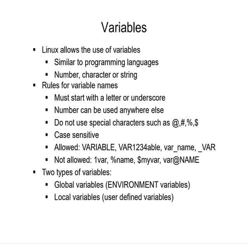 Environment Variables in Linux | PPT