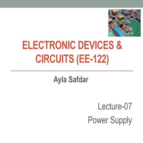 Lecture#07 electronic device circuit