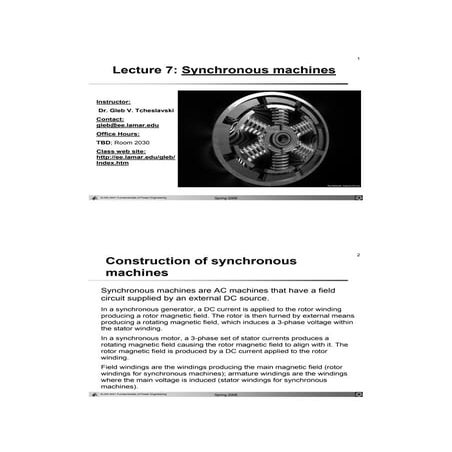 Lecture 07   synchronous machines