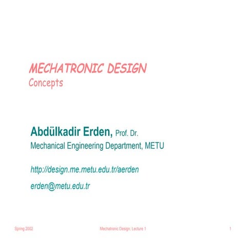 Lecture 07 mechatronic design concepts