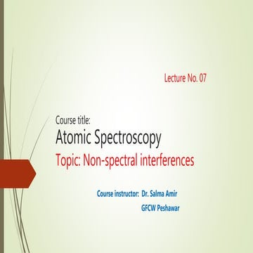 Interference In Atomic Absorption Spectroscopy. | PPTX