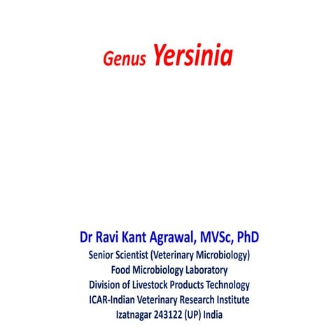 Genus Yersinia