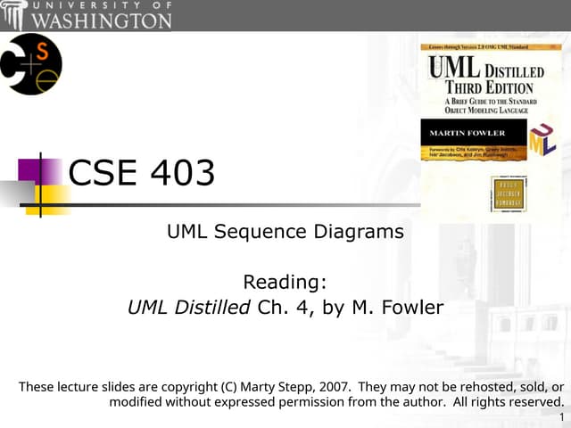 lecture09-sequencediagrams  for unfied modelling language