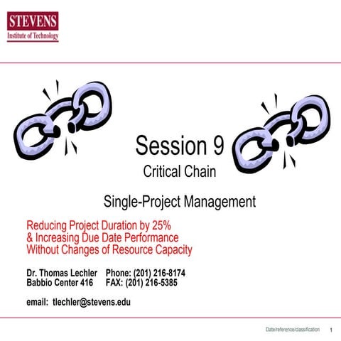 An introduction to Critical Chain Project Management (CCPM) | PDF