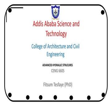 Lecture 0 design of spilways an overview