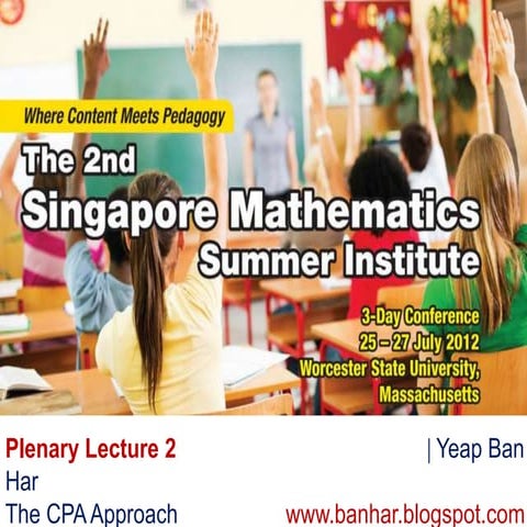 Worcester State University Summer Institute Lecture 1