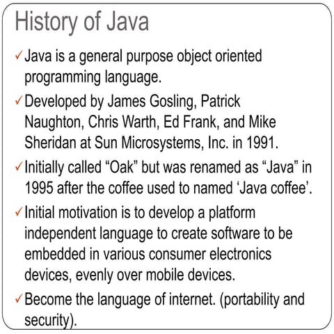 Java Lecture 1 | PPT
