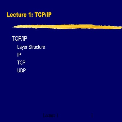 Lecture1, TCP/IP | PPT | Free Download