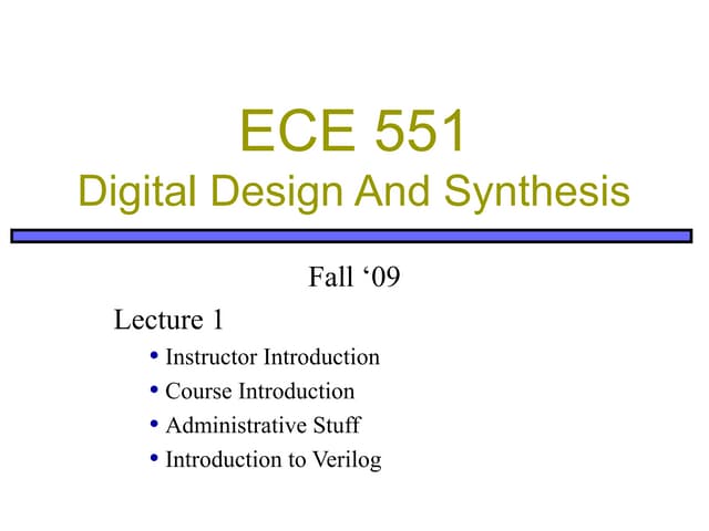 Verilog Lecture1