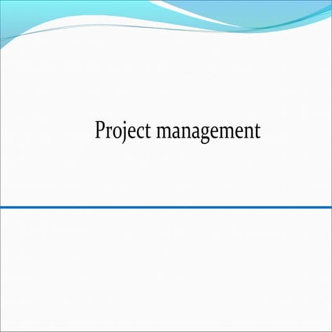 PROJECT MANAGEMENT