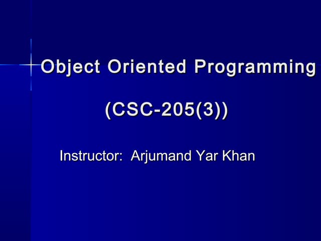 Object oriented slides | PPT