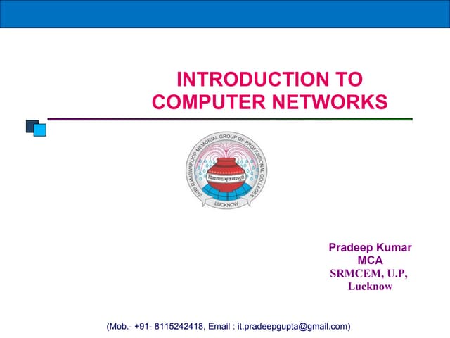 INTRODUCTION TO COMPUTER NETWORKS