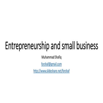 Entrepreneurship Lec-1