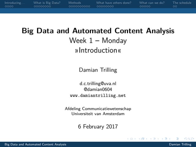 BDACA1617s2 - Lecture 1