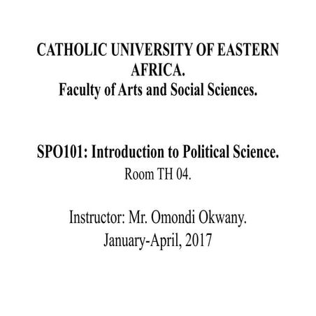 The Nature and scope of political science