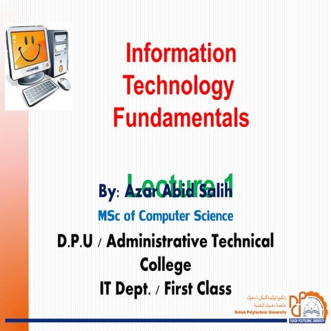 Information Technology Fundamentals ITM! | PPTX